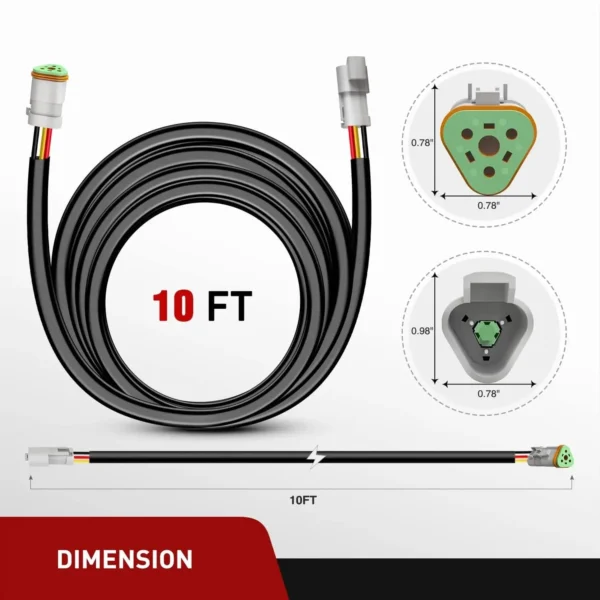 Deutsch DT tengi 3póla framlenginn 3m - Image 2